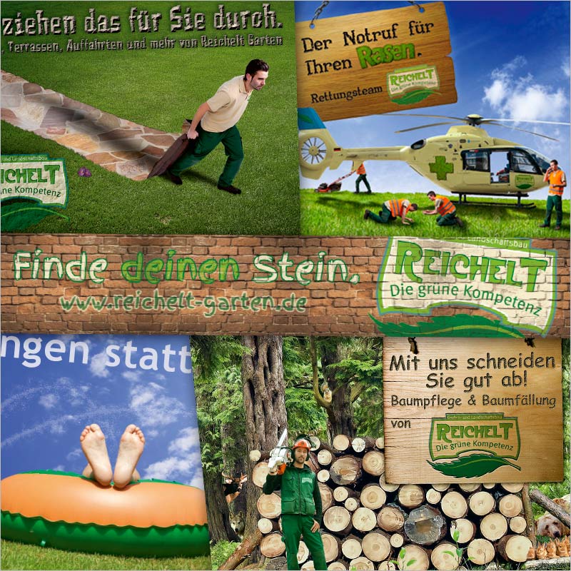 Referenz Bildcollage + Werbebild der Werbeagentur und Kreativagentur Liechtenstein